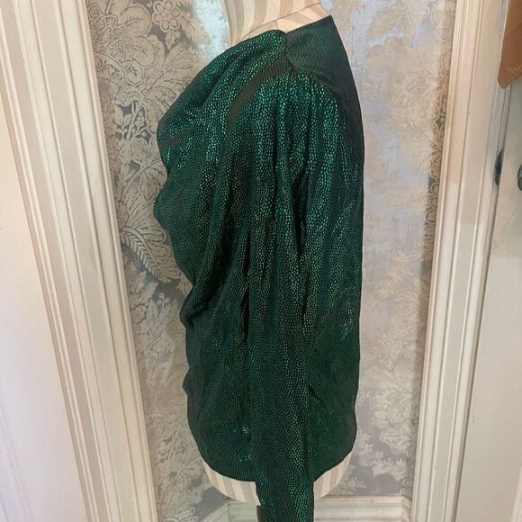 🎃 - GREEN Cowl Neck 80's Style Top! - Picture 5 of 12